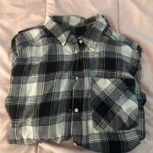 Express Black and White Button Down Shirt